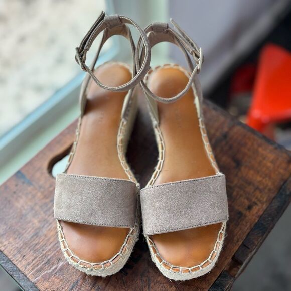 Kelly & Katie Faydrena Espadrille Wedge Sandal Open Toe Ankle Strap 7 - Picture 4 of 8